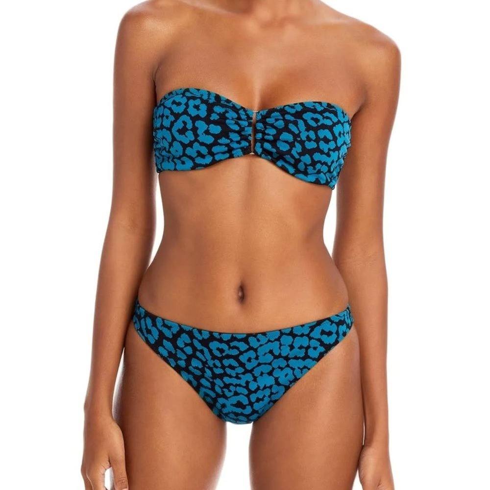 Solid & Striped The Tati Leopard Print Bikini Top & Bottom NWT